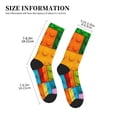 thumbnail image 3 of Vsdgher Colorful Building Blocks Unisex Crew Socks Lightweight Breathable Ventilation Ankle Socks, Mid-calf socks for Daily, 3 of 7