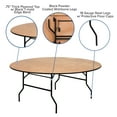 thumbnail image 4 of Flash Furniture Furman 6' Round All-Occasion Wood Folding Event Table, Natural/Black, 4 of 12
