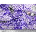 thumbnail image 3 of Soimoi Blue Cotton Duck Fabric Leopard Animal Skin Print Sewing Fabric Yard 42 Inch Wide, 3 of 3