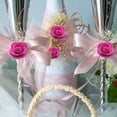 thumbnail image 4 of Flores falsas de 3,5 cm, decoraciones de bricolaje, flores de imitación para fiesta de boda (rosa) Ndcxsfigh libre de BPA, 4 of 6