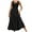 Black, variant on Summer Beach Dresses for Women Sleeveless Scoop Neck Sun Dresses Tiered Smocked Maxi Dress Loose Fit Solid Color Long Dresses