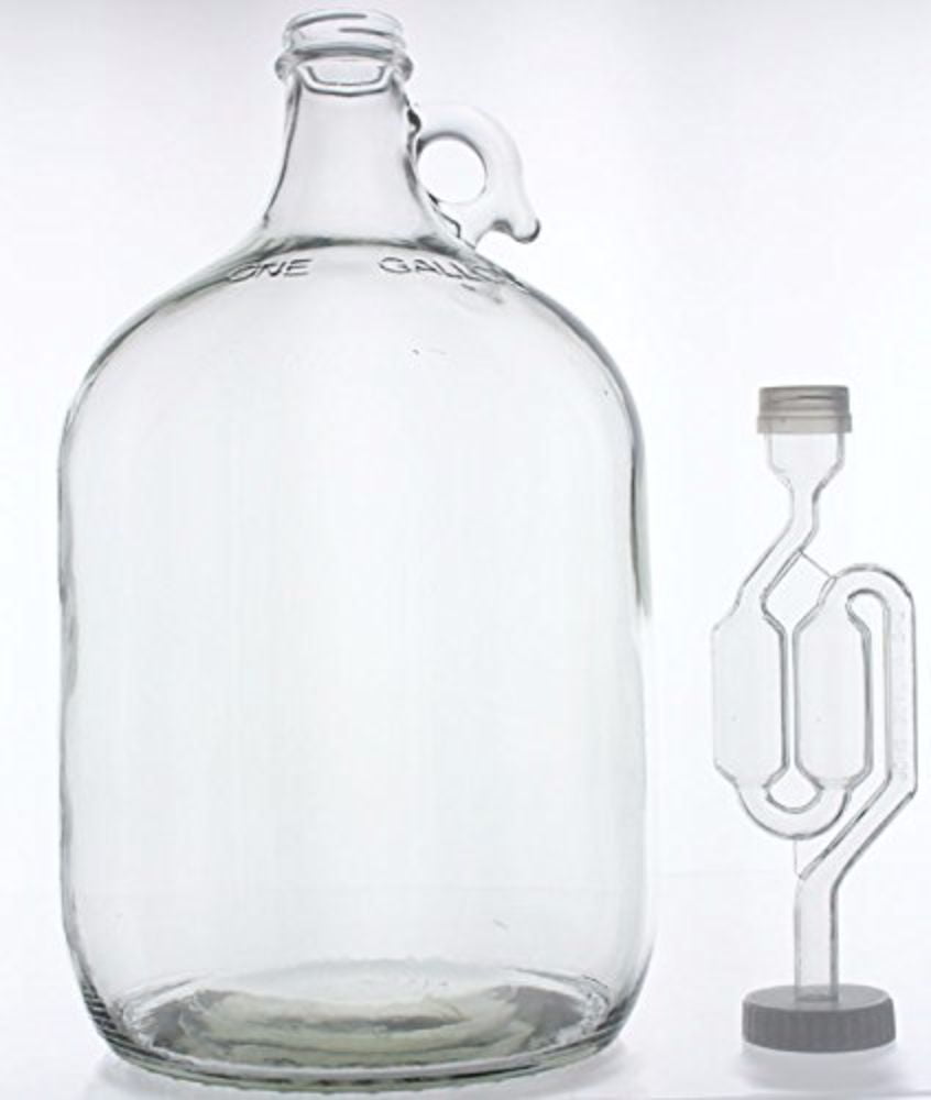 Plastic Bubbler Airlock With 1 Gallon Rubber Bung For Wine Making Young's Brew 