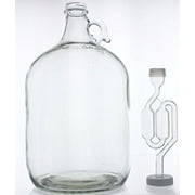 1 Gallon Glass Wine Fermenter-INCLUDES Twin Bubble Airlock