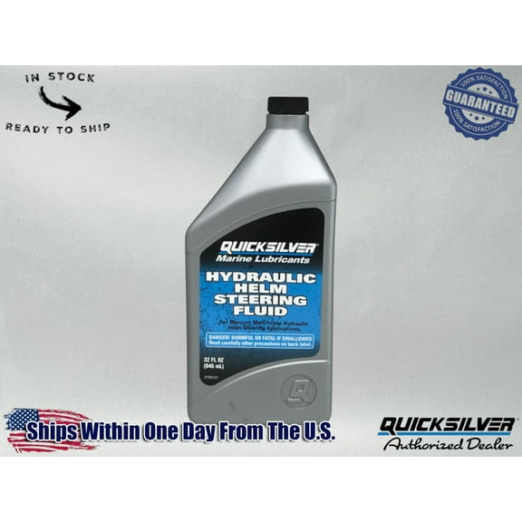 Quicksilver OEM Hydraulic Helm Steering Fluid Quart 92-858078Q01
