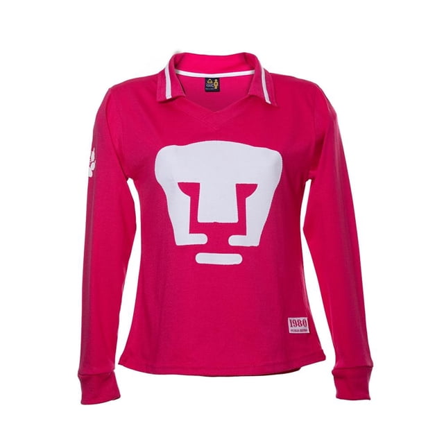 Jersey Pumas Retro 1980 Old School Sports Para Mujer Talla M Fucsia
