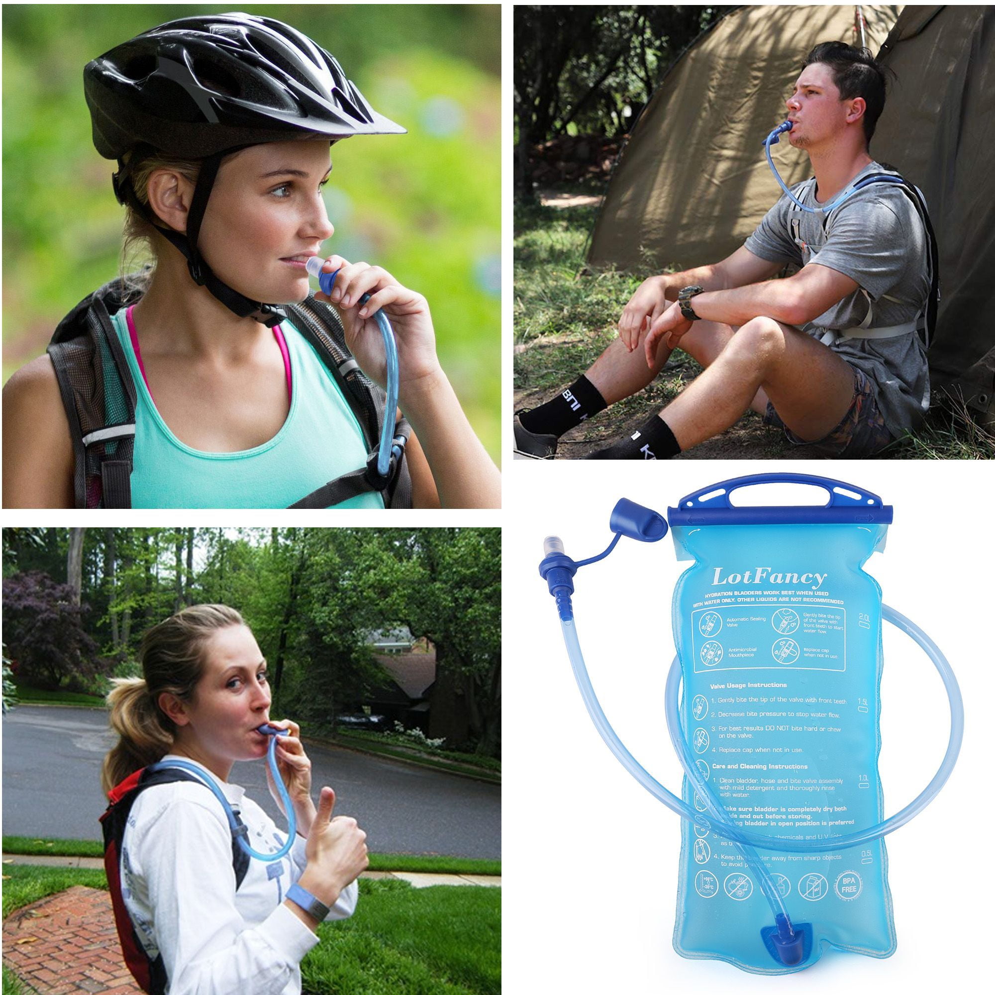 3L Green 100oz Tasteless BPA Free Water Reservoir Bag with Insulated Tube for Hydration Pack for Cycling Biking Hiking Climbing Running MARCHWAY 2L//2.5L//3L TPU Hydration Bladder