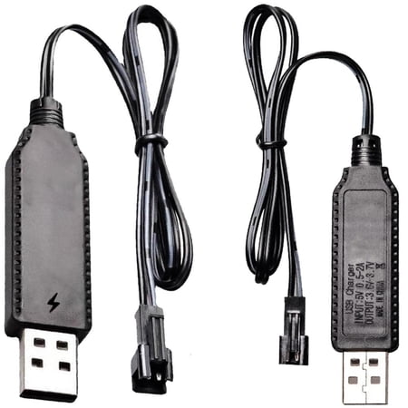 Lerpwige USB Charger Cable for 3.7V Lithiums Battery Charger SM2.0-2P Forward for Car