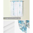 thumbnail image 5 of Aqua Flowers Tie Up Curtains for Kitchen Bathroom Bedroom Windows 45 Inch Length, Watercolor Summer Botanical Floral Balloon Drape Curtains Shade Rod Pocket Drapery Curtain Panel, 42"x54", 5 of 7