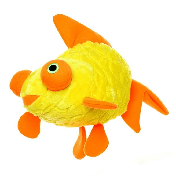 Mighty Massive Ocean Goldfish Durable Plush Squeaky Dog Toy