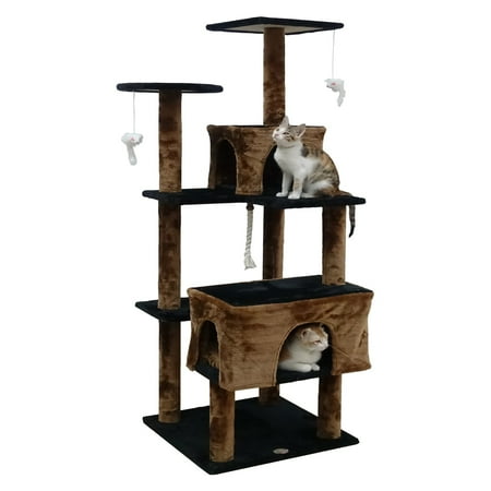 Go Pet Club Cat Tree Condo 61 in., Brown