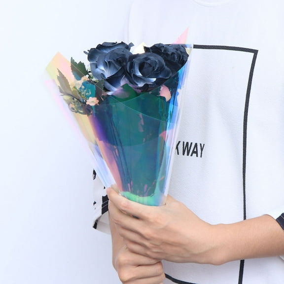 EXHUMKY 10Pcs Multi Color Flower Wrapping Paper Eco Friendly Tear Resistant Wrap