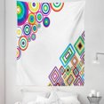 thumbnail image 1 of Abstract Tapestry, Circle and Square Rectangle in Colorful Design Image Minimalist Geometric, Fabric Wall Hanging Decor for Bedroom Living Room Dorm, 5 Sizes, Multicolor, by Ambesonne, 1 of 1