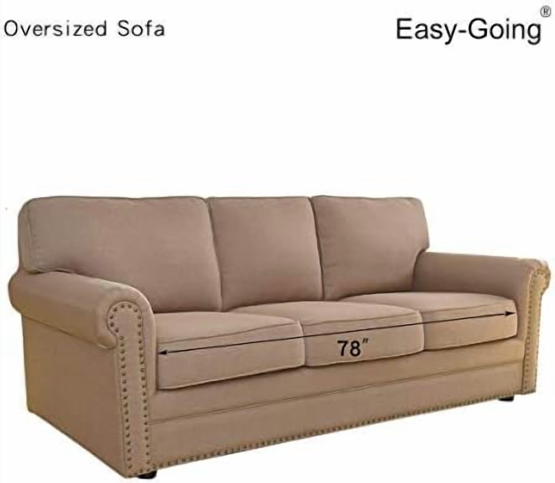 Stretch Oversized Sofa Slipcover 1-Piece Sofa Cover Furniture Protector Couch Soft with Elastic Bottom for Kids, Polyester Spandex Jacquard Fabric Small Checks Black