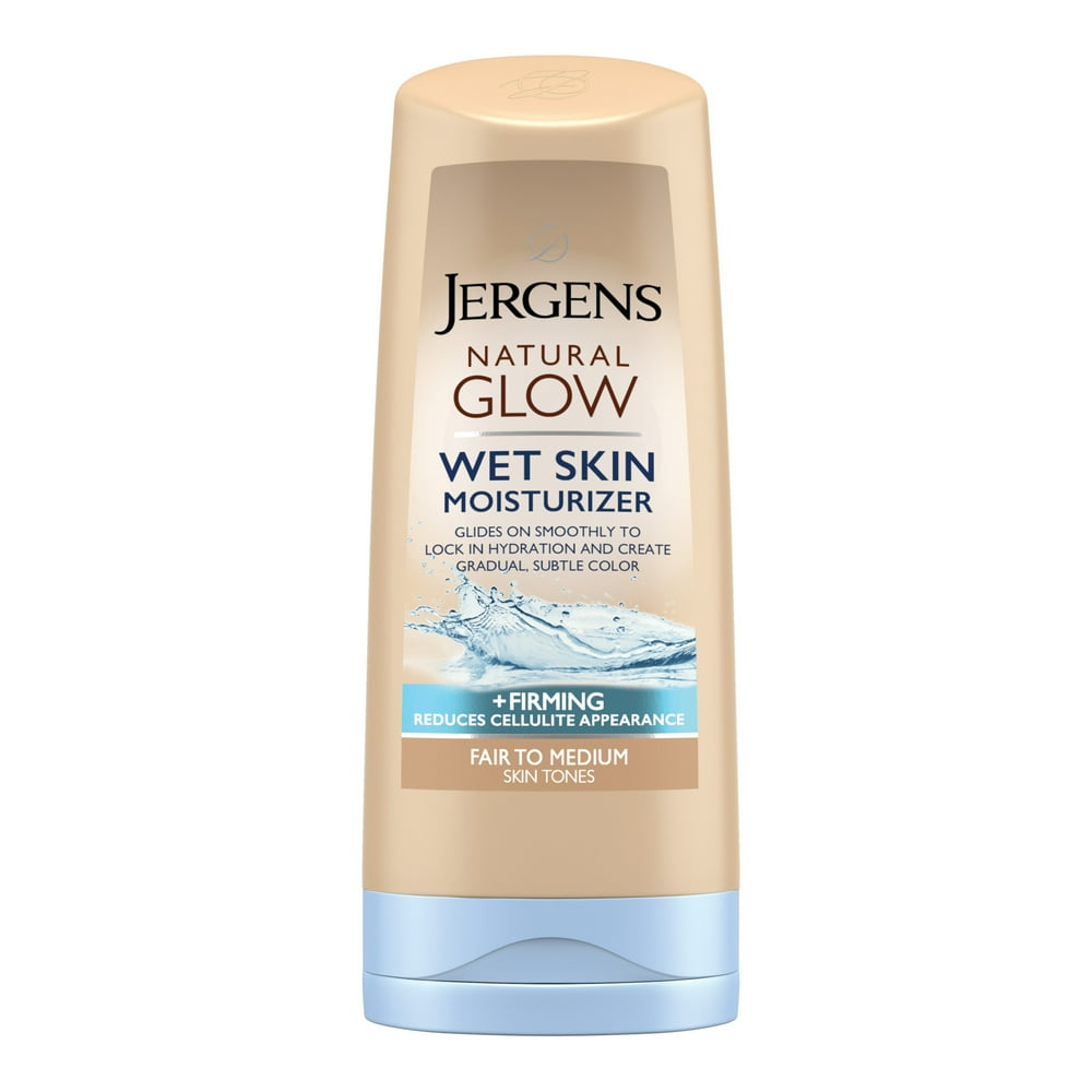 Jergens Natural Glow +FIRMING Sunless Tanning Daily Body Wet Skin