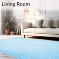 thumbnail image 2 of ODIKA 3x5 Machine Washable Non-Slip Area Rug, Enchanted Icy Wonderland with Twirling Flurries and Abstract Snow Ultra Soft Rug, None, 637908, 2 of 7