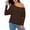 Z02-Coffee, variant on YAYUBA Long Sleeve Shirts for Women Off The Shoulder Tops Oversized Tshirts Long Sleeve 2025 Casual Basic Tees,Black,M