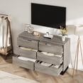 thumbnail image 3 of Versatile Wooden Storage Dresser Cabinet – 6/7/8 Drawers, Adjustable Feet, Freestanding Organizer for Bedroom, Living Room, Entryway, Wide Horizontal & Vertical Chest, 3 of 7