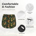 thumbnail image 6 of Lsque Mask Tropical Flower Printed Women's Running Shorts with Liner Pockets,Elastic Quick Dry Workout Athletic Gym Yoga Shorts,Womens High Waist Shorts-Large, 6 of 9