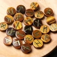 thumbnail image 1 of Daily Mix Store Crystal Agate Rune Stone Set, 25pcs Polished Divination Stone with Blank Witch Runes, Smooth Natural Gemstone Set for Divination, Meditation, Witchcraft & Spiritual Rituals, 1 of 9