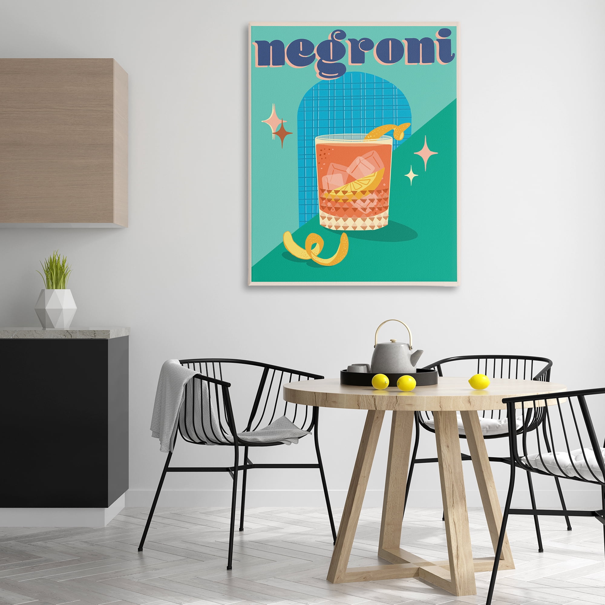 Stupell Industries Classic Retro Negroni Food & Beverage Painting Wrapped Canvas Art Print Wall Art, 36 x 48