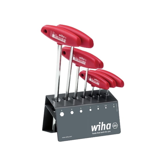 Wiha L-key With T-handle Set, 8 Piece