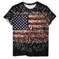 thumbnail image 4 of ZGRBOU 4Th of July Shirts for Womens Summer Printed Short Sleeve Crewneck Tops Casual American Flag Patriotic Shirt, 4 of 4