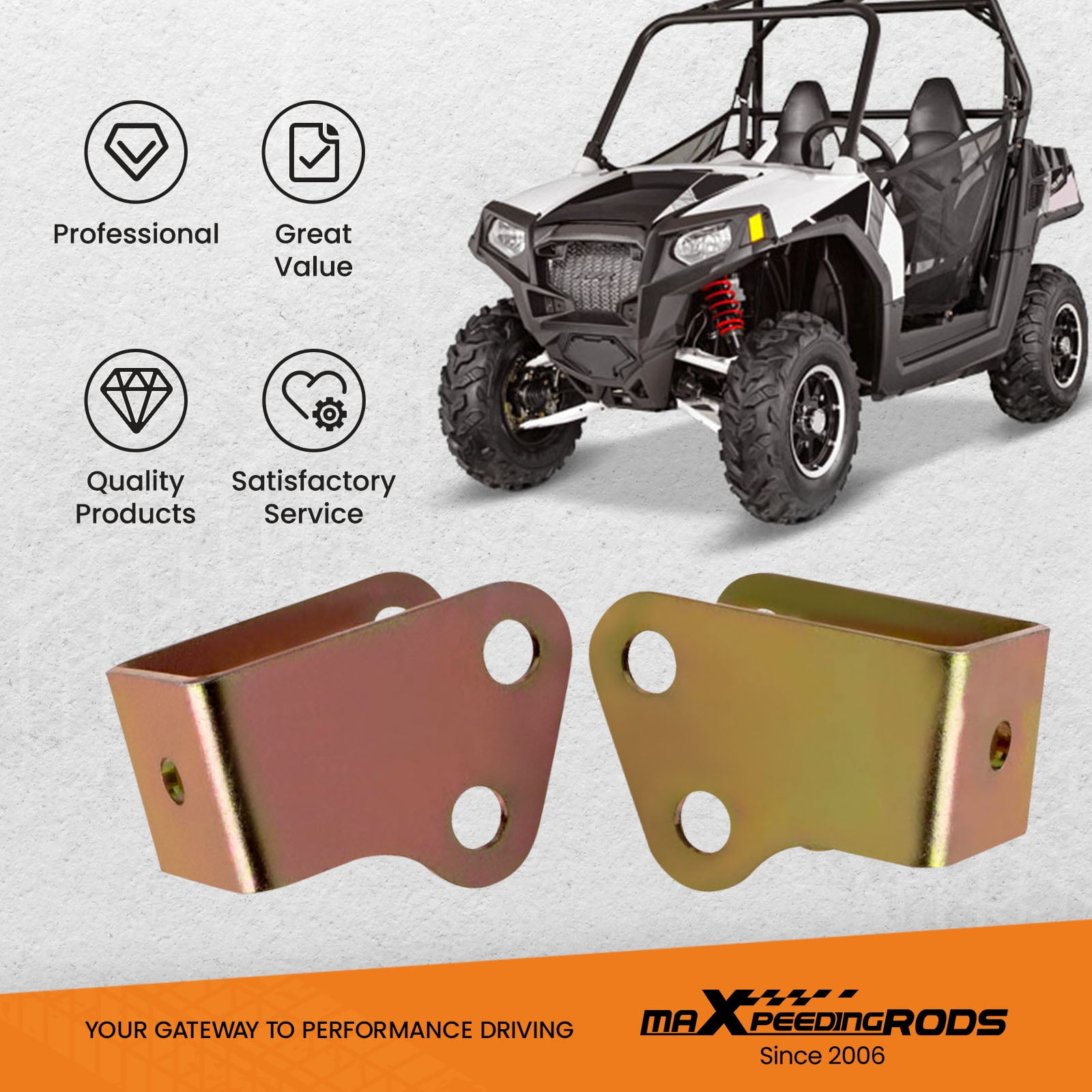 BFO for Polaris Ranger 570 Lift Kit Front Rear UTV 2 Lift Kit for Polaris 500 Midsize 2014-2018