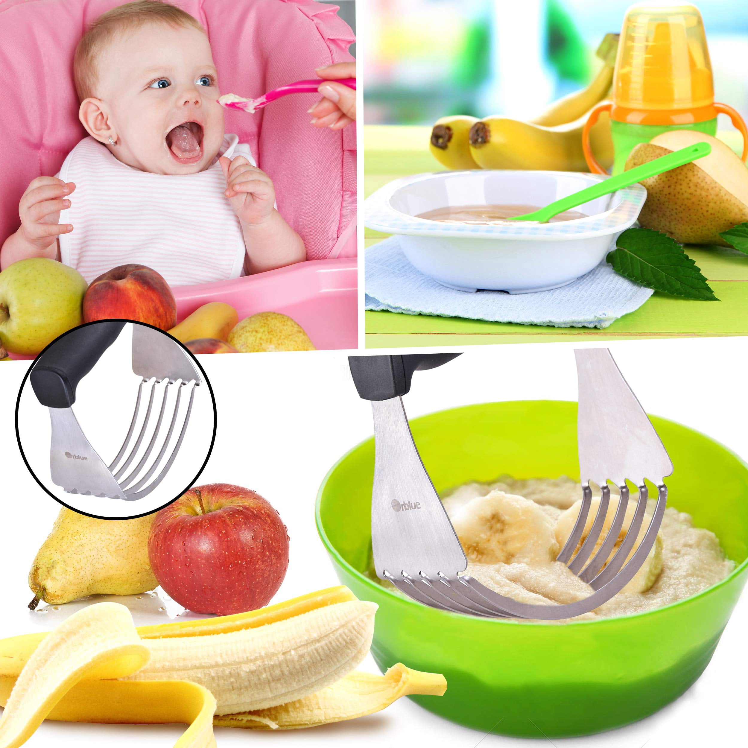 Stainless Steel Pastry Blender with Rubber Grip - Thumbnail 5