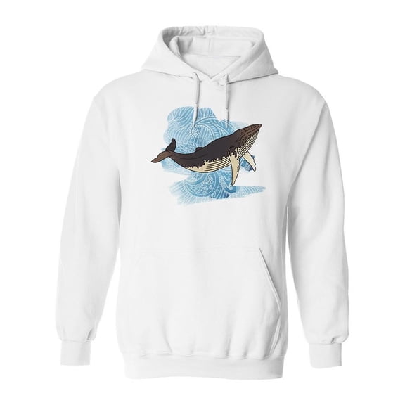 Blue Whale. Hoodie Men -Image by Shutterstock, Male x-Large