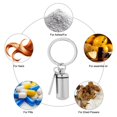 thumbnail image 4 of Cremation Cylinder Urn Memorial Remains Keychain Metal Pendant Urn Keyring, 4 of 5