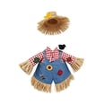 thumbnail image 3 of Farmhouse Scarecrow 23 inch Porch Goose Outfit Red Gingham Plaid Shirt for Lawn Goose Statues Fall Harvest Thanksgiving Front Porch Patio Yard Decor, 3 of 6