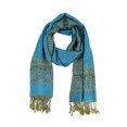 thumbnail image 3 of Paskmlna Border Pattern Double Layered Reversible Woven Pashmina Shawl Scarf Wrap Stole #11, 3 of 4