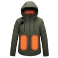 thumbnail image 2 of Lovskoo Heated Jacket for Women 4 Heating Zones Usb Intelligent Constant Temperature Heated Windproof Plus Size Coat 3 Temperature Control Winter Quilted Jacket Coat Olive Green, 2 of 5