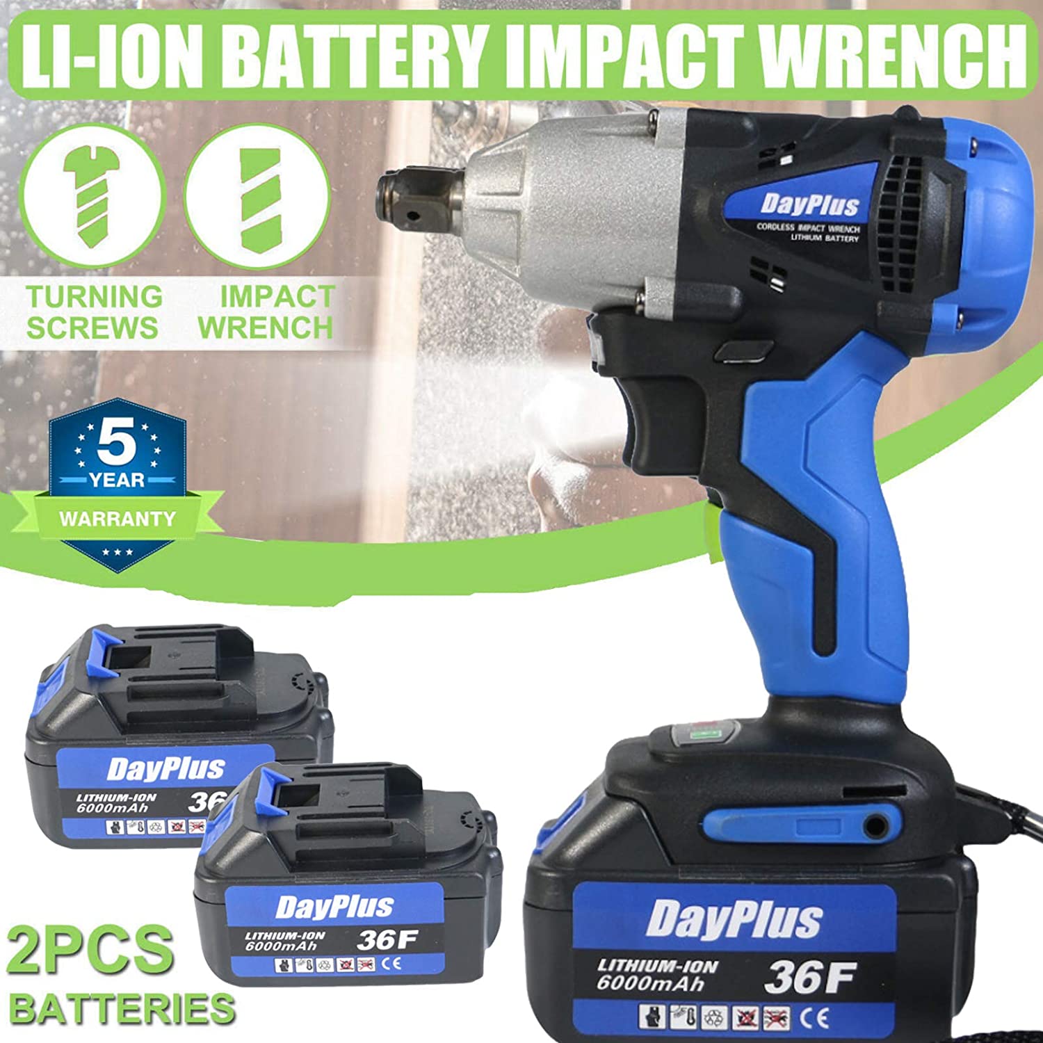 Dayplus 18V Car Repair Wheel Nut Gun 