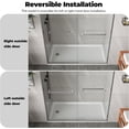 thumbnail image 2 of EastVita Double Sliding Glass Shower Door Semi-Frameless Bathroom Glass Shower Sliding Doors Clear Tempered Glass Door for Walk-in ShowerBrushed Nickel, 2 of 7