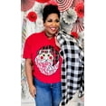 thumbnail image 5 of Plaid Santa Merry Christmas Y'all Red T-Shirt, 5 of 9