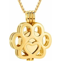 Pet Cremation Jewelry For Ashes For Dog/Cat Paw Stainless Steel Memorial Locket Urn Necklace Inside Mini Case Keepsake Cremation Jewelry Women Men