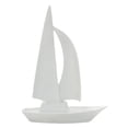 thumbnail image 4 of Escultura de velero minimalista de resina para el hogar, figura decorativa artística. Blanco, 4 of 9