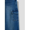 thumbnail image 5 of Girls Wide Leg Skater Cargo Jeans, 5 of 9