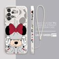 thumbnail image 2 of Disney Mickey Minnie Mouse Phone Case For Samsung A73 A53 A33 A52 A32 A71 A51 A21S A03S A50 A30 5G Liquid Left Rope Funda, 2 of 5