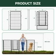 thumbnail image 5 of FXW Garden Fence Outdoor for the Yard – 45in(H) x 4.5ft(L) Heavy Duty Metal Animal Barrier for Dog, No Dig Decorative Dog Fence, 2 Panels, Black, 5 of 6