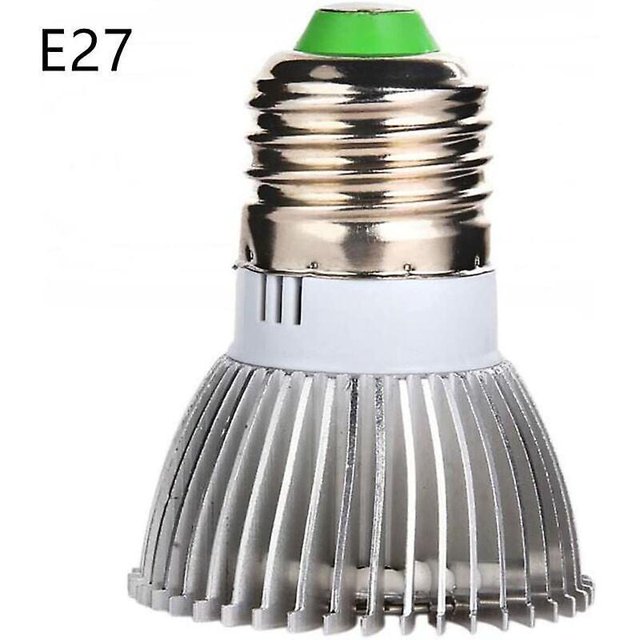 Bombilla de cultivo E27 de 8W con luz para plantas de interior de 18LED para vegetación hidropónica o de invernadero (12 rojos y 6 azules)