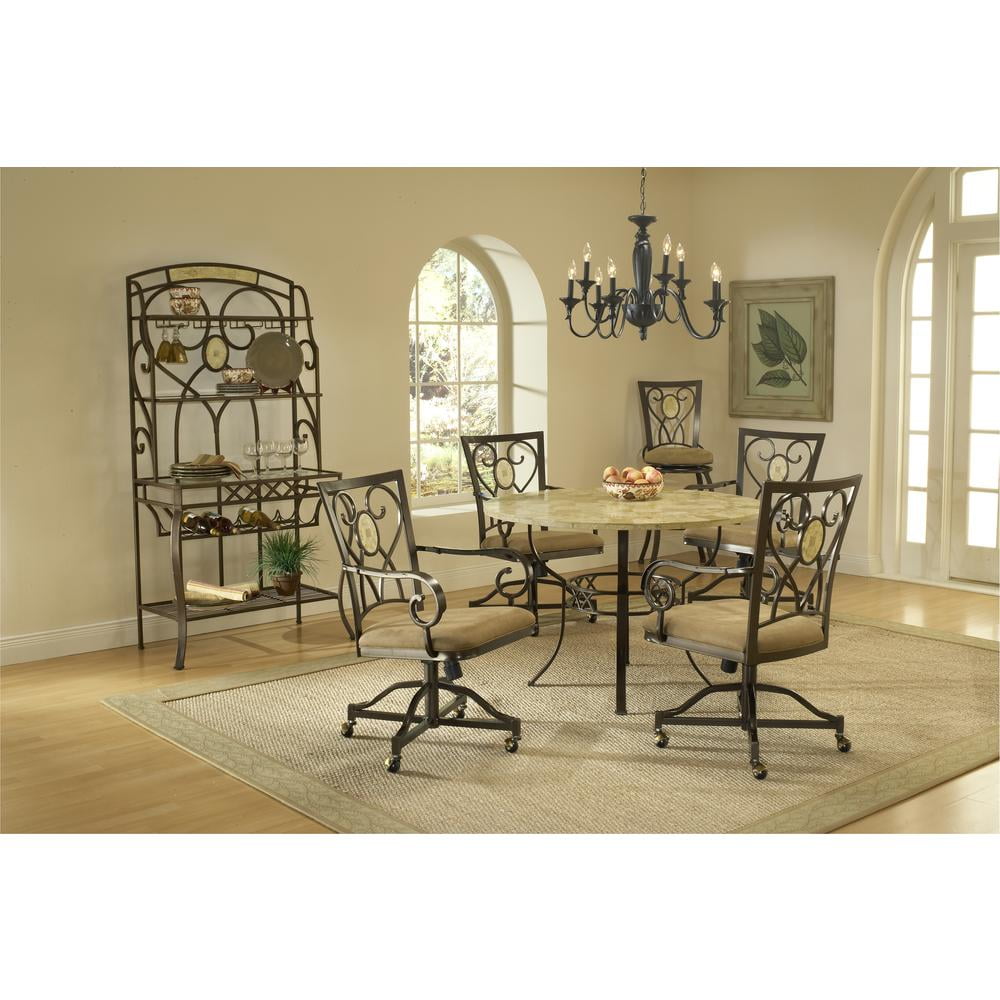 Hillsdale Furniture Brookside 5Piece Round Dining Set with Oval Back
