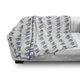 thumbnail image 2 of Flower Soft Flannel Fleece Throw Blanket, Delicate Floral Pattern with Watercolor Paint Lilac, Cozy Plush for Indoor and Outdoor Use, 50" x 60", Lime Green Ceil Blue, by Ambesonne, 2 of 5