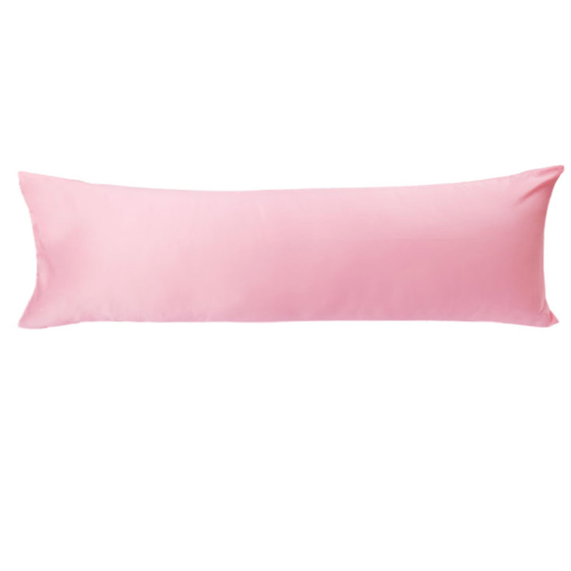 Unique Bargains Luxury Silky Satin Body Pillow Case, 20" x 54", Pink