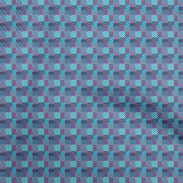 oneOone Velvet Turquoise Blue Fabric Floral Sewing Craft Projects Fabric Prints By Yard 58 Inch Wide