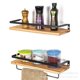 thumbnail image 4 of Estantería colgante de pared estantería de cocina | Madera auténtica | Madera y metal | ideal para cocina baño recibidor salón | con toallero diseño industrial tablero decorativo de madera 2 piezas, 4 of 5