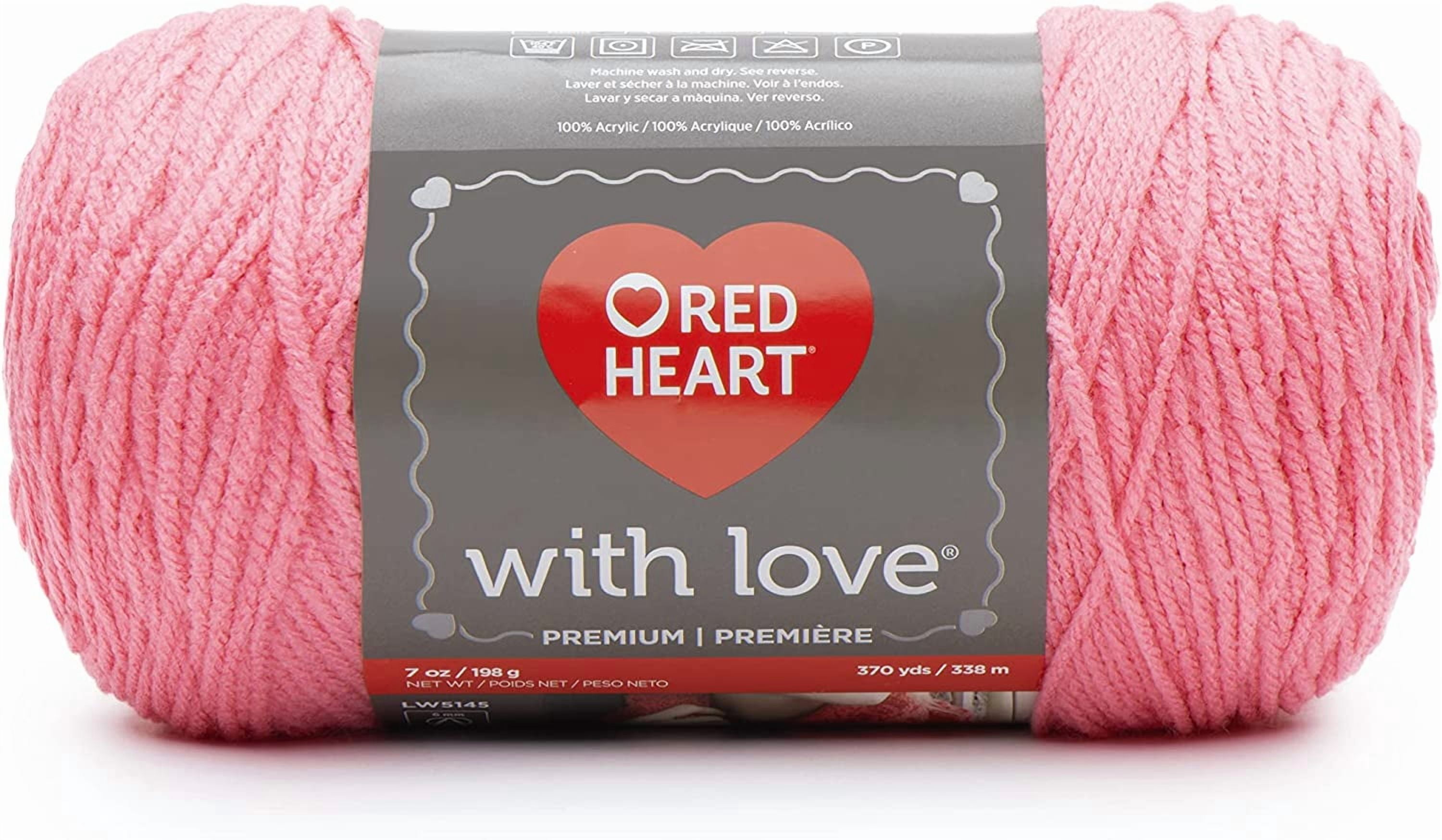 Red Heart With Love Bubblegum Yarn - 3 Pack of 198g/7oz - Acrylic - 4 Medium (Worsted) - 370 Yards - Knitting/Crochet