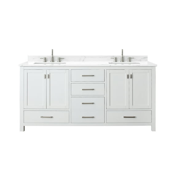 Avanity Modero-Vs72-E Modero 72" Free Standing Double Basin Vanity Set - White