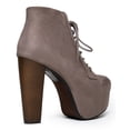 thumbnail image 3 of Speed Limit 98 ROSA Designer Inspired Lita Style Chunky High Heel Lace Up Ankle Boot Bootie - Khaki IMSU, Size 11, 3 of 4